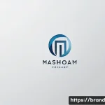 Home 18 브랜드 로고 디자인의 중요성과 트렌드 - A sleek and minimalist brand logo design concept, featuring a clean, simple geometric symbol combine...